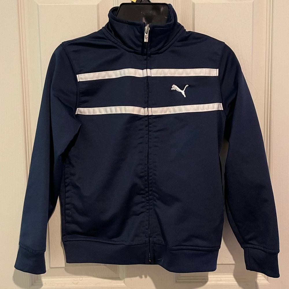 NWOT Puma boys navy blue track jacket